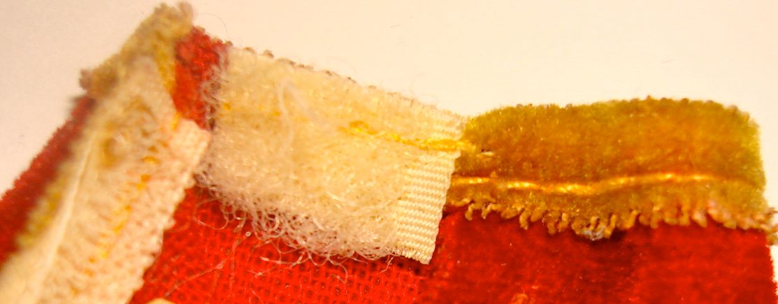 Ledy shorts, sewn on belt, inside, notice velcro to close the shorts